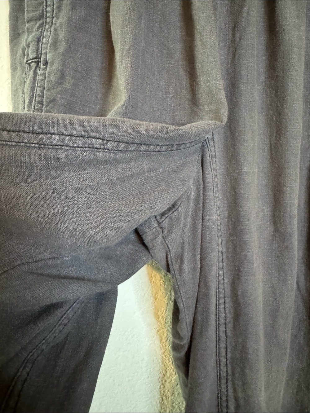 Free People Day's End Linen Wide Leg Pull-On Pants Charcoal Grey - Picture 11 of 14